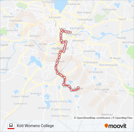 85B bus Line Map