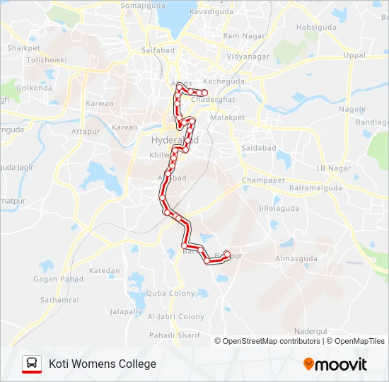 85B Bus Line Map