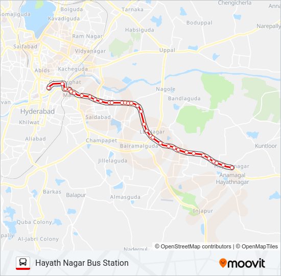 299A bus Line Map