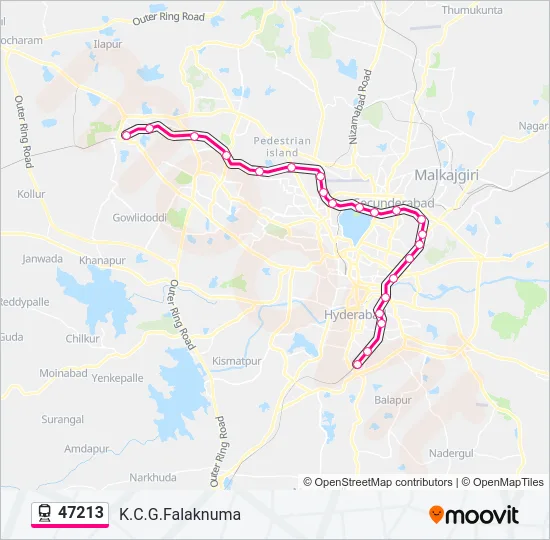 47213 Train Line Map