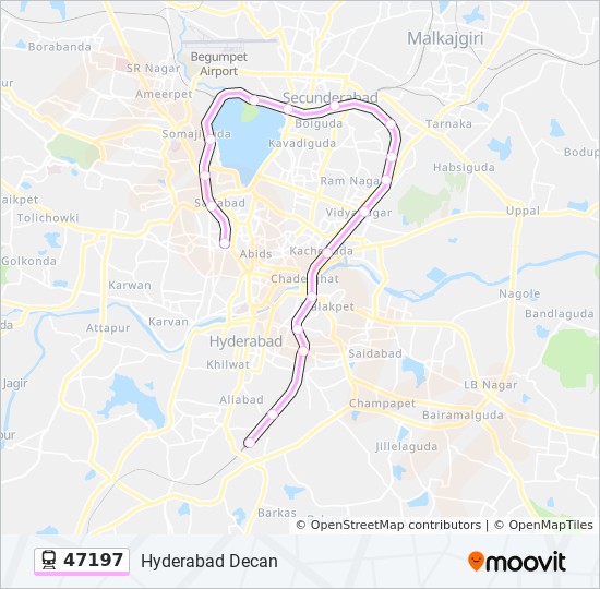 Hyderabad Is In Which Direction 47197 Route: Schedules, Stops & Maps - Hyderabad Decan (Updated)