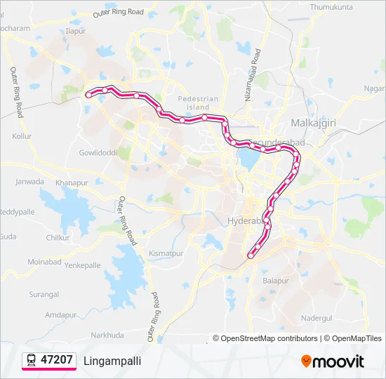 47207 Train Line Map