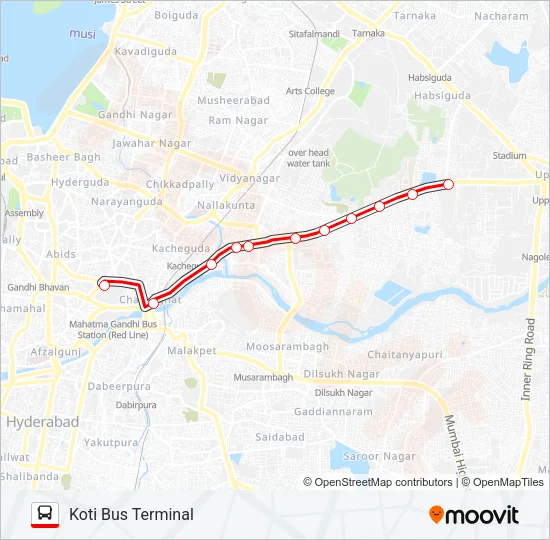 115C Bus Line Map