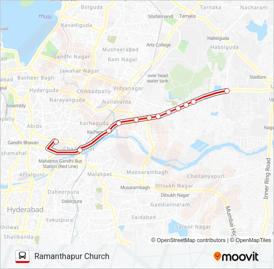 115C Bus Line Map