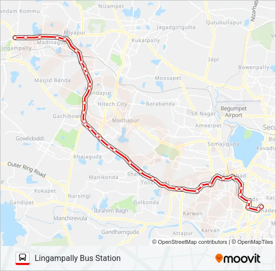 216KL Bus Line Map