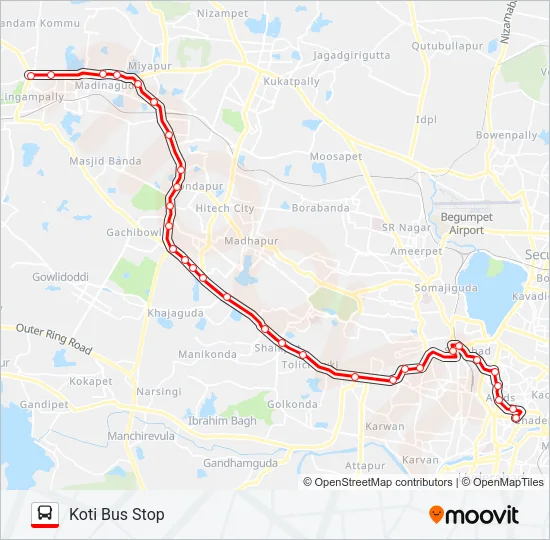 216KL Bus Line Map