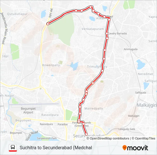 25S Bus Line Map
