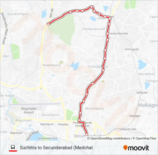 25S Bus Line Map