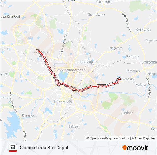 113K bus Line Map