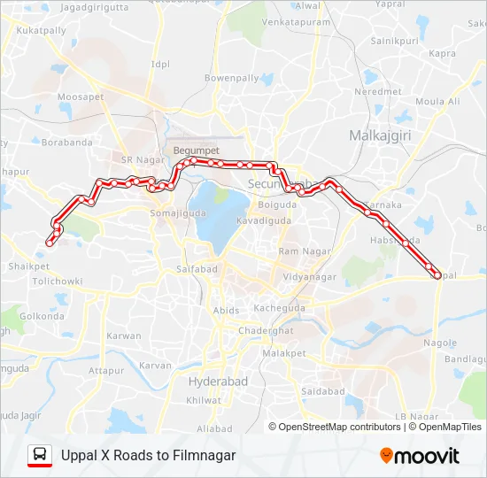 47Y/90U Bus Line Map