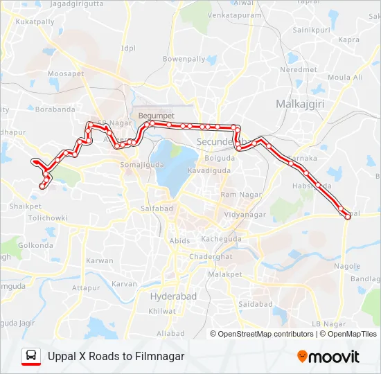 47Y/90U Bus Line Map
