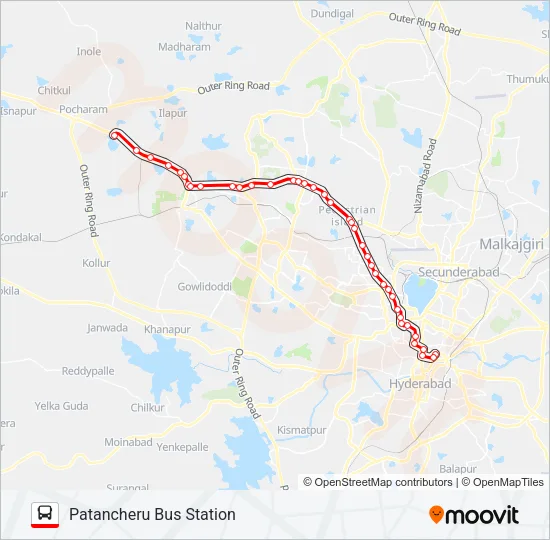 218 Bus Line Map