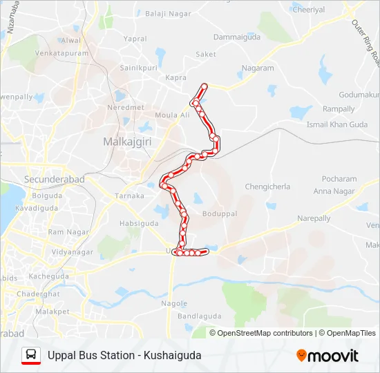 117 Bus Line Map