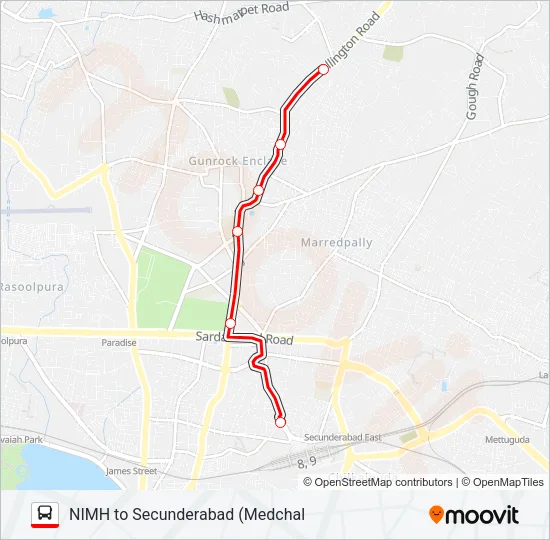28 Bus Line Map