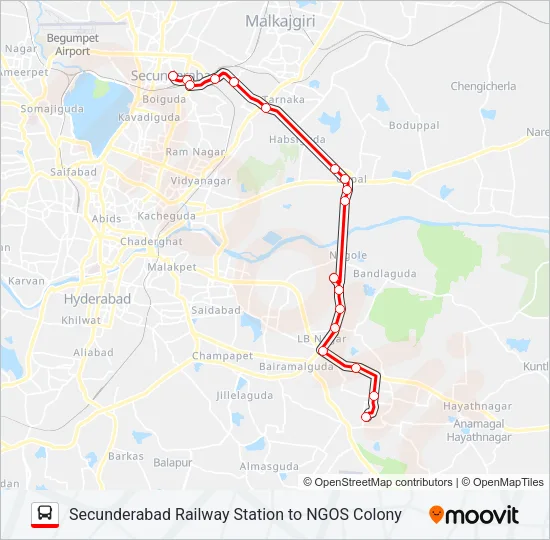 90V Bus Line Map