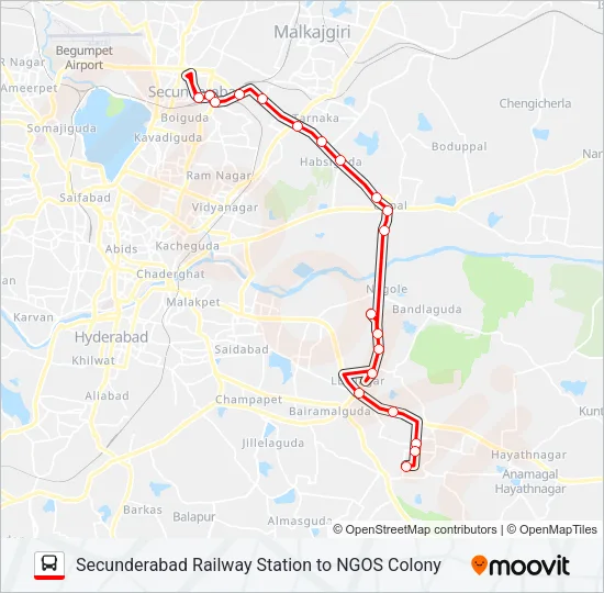 90V Bus Line Map