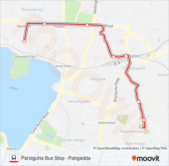 46P bus Line Map