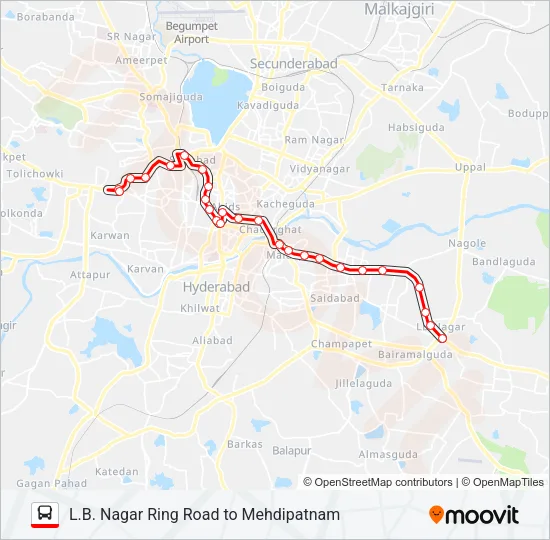 156L Bus Line Map