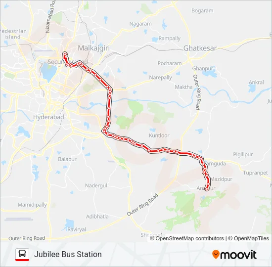 290A Bus Line Map