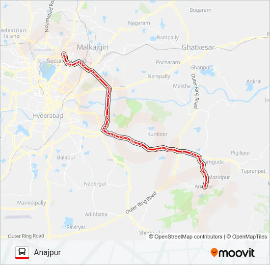 290A Bus Line Map