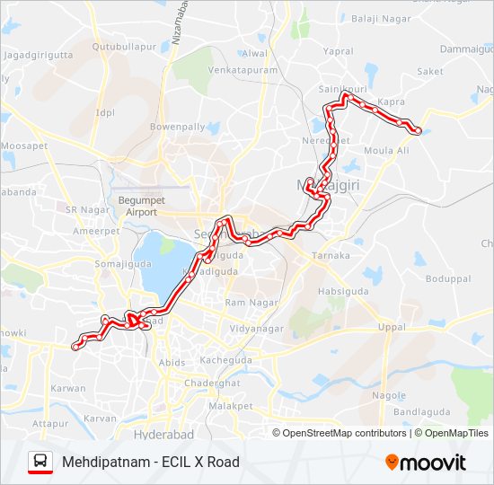 5K/16A bus Line Map