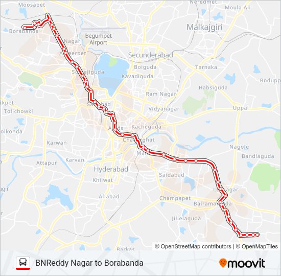 158FB Bus Line Map