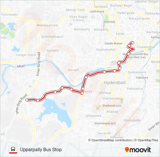 94U Bus Line Map