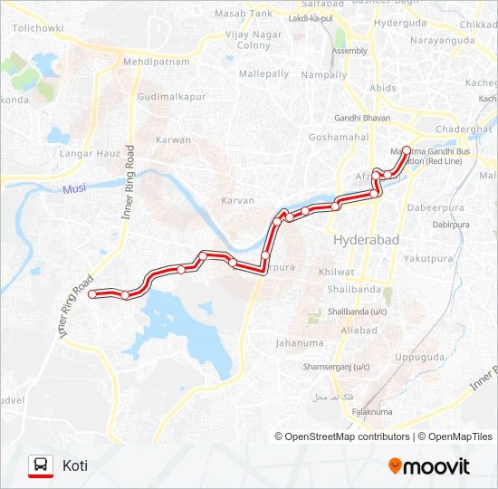 94U Bus Line Map
