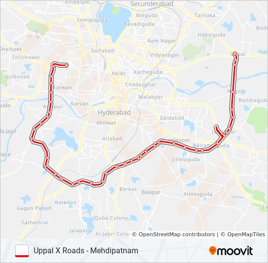 300 Route: Schedules, Stops & Maps - Uppal X Roads (Updated)