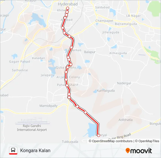 254 Bus Line Map