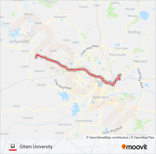 17H/219 Bus Line Map
