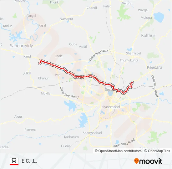 17H/219 Bus Line Map