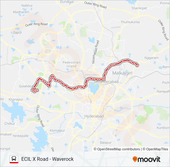147W Bus Line Map