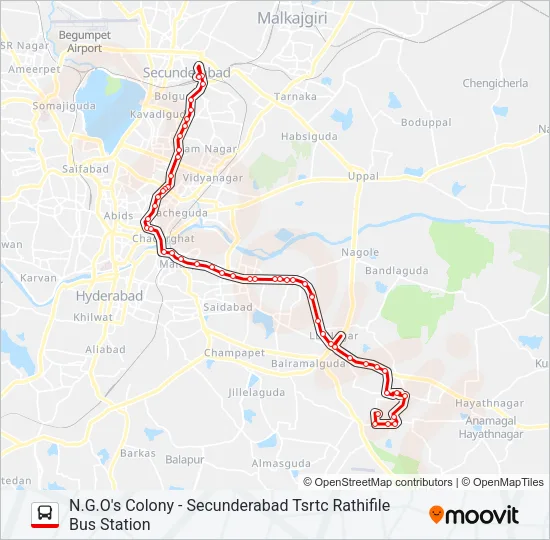 1D/V Bus Line Map