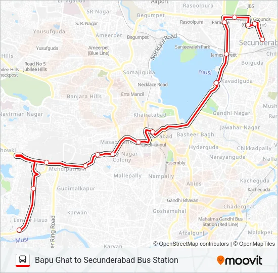 5B Bus Line Map