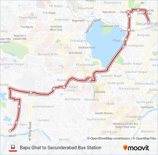 5B Bus Line Map