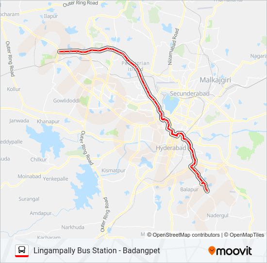 102B/218L bus Line Map