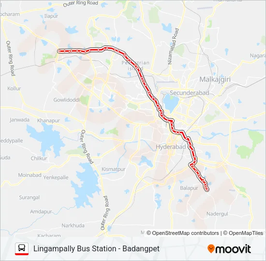 102B/218L Bus Line Map