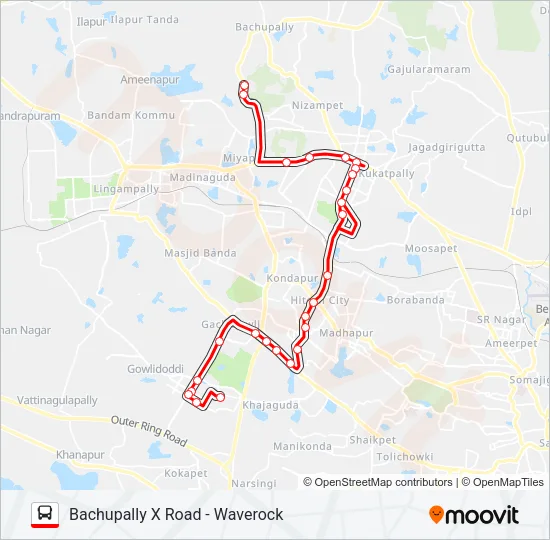 195 Bus Line Map