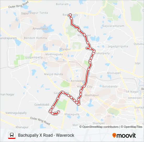 195 Bus Line Map