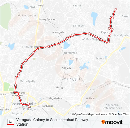 43 Bus Line Map