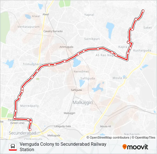 43 Bus Line Map