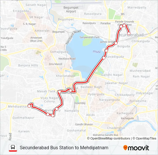5M Bus Line Map