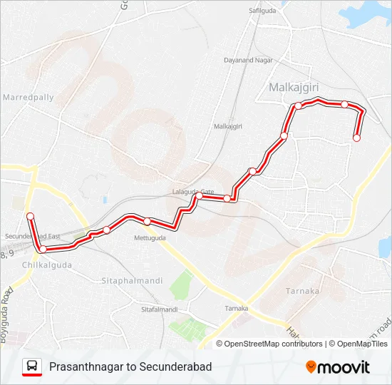 16P Bus Line Map