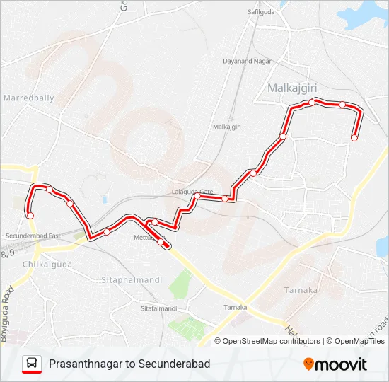 16P Bus Line Map