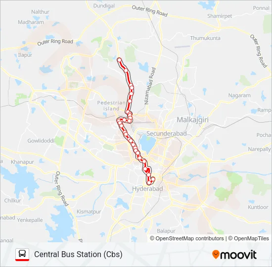 283D Bus Line Map