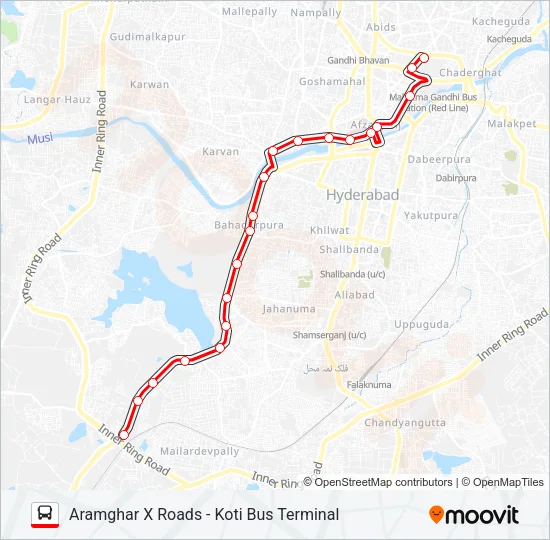 95A Bus Line Map