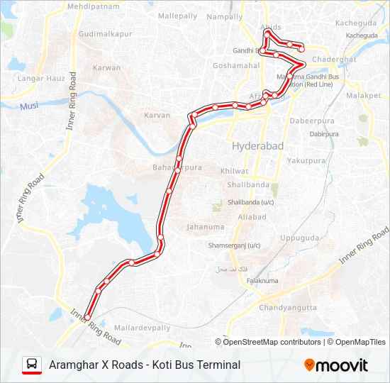 95A Bus Line Map