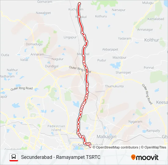 589 Bus Line Map