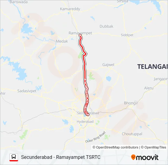 589 Bus Line Map